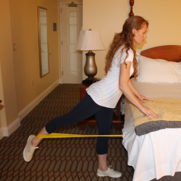 Support Stretching With Arms on Bed